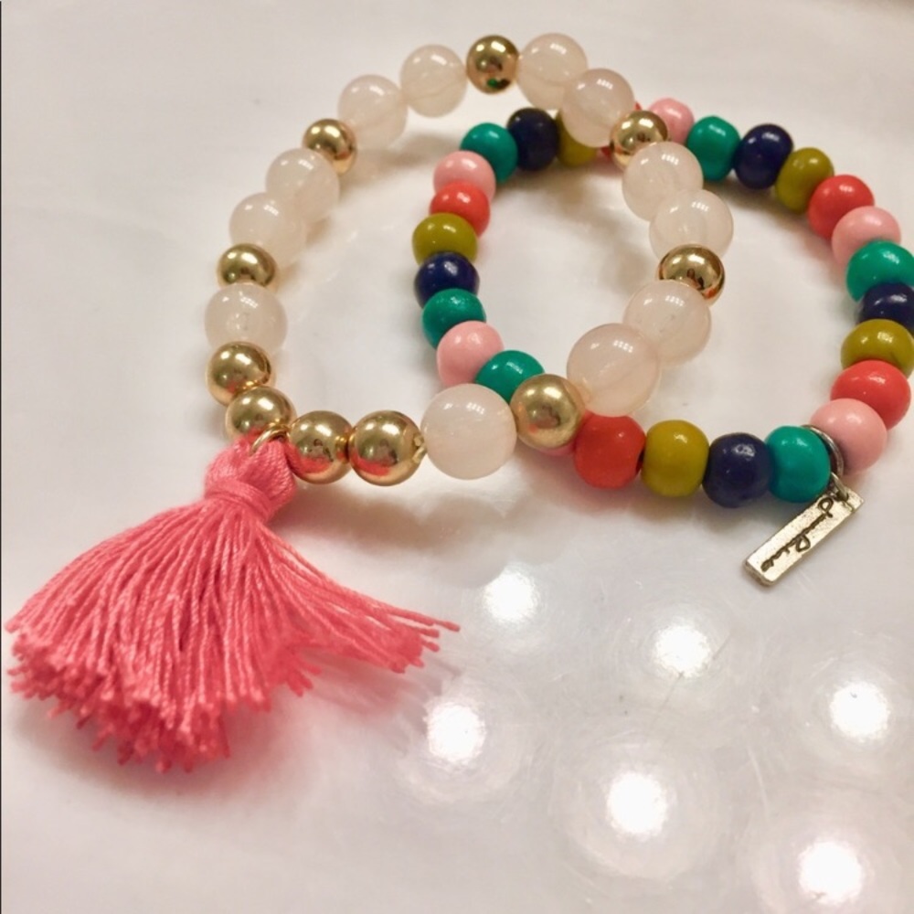 Bundle of 2 beaded bracelets